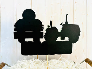 tractor cake topper