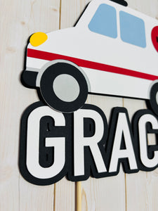ambulance cake topper