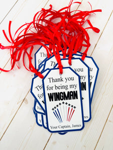 Top Gun Fighter Jet Favor Tag