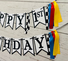 Load image into Gallery viewer, If You Ain&#39;t First, You&#39;re Last happy birthday banner
