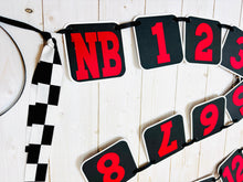 Load image into Gallery viewer, fast one racing first birthday photo banner
