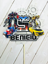 Load image into Gallery viewer, transformers personalized cake topper
