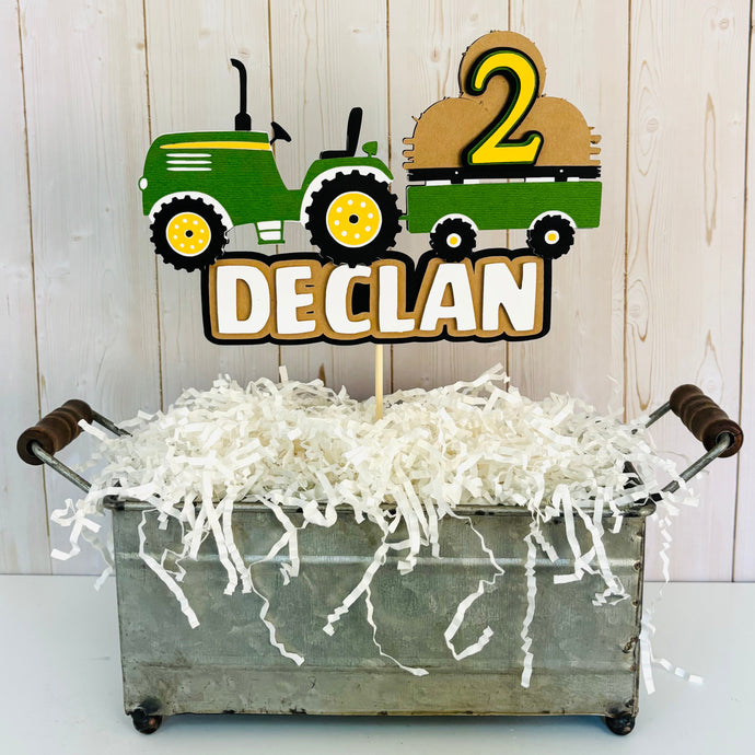 tractor cake topper