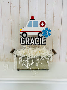 ambulance cake topper