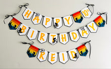 Load image into Gallery viewer, mountain bike happy birthday banner
