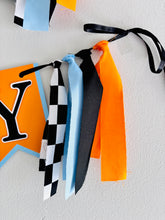 Load image into Gallery viewer, McLaren F1 racing inspired happy birthday banner 
