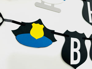 police birthday party banner