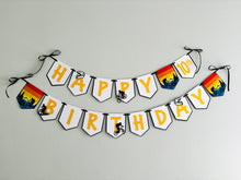 Load image into Gallery viewer, mountain bike happy birthday banner
