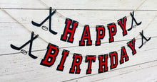 Load image into Gallery viewer, hockey happy birthday banner
