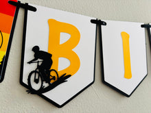 Load image into Gallery viewer, mountain bike happy birthday banner
