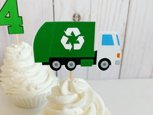 Load image into Gallery viewer, trash truck cupcake toppers
