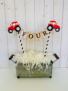 tractor cake topper