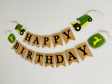 Load image into Gallery viewer, lawnmower happy birthday banner
