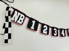 Load image into Gallery viewer, fast one racing first birthday photo banner
