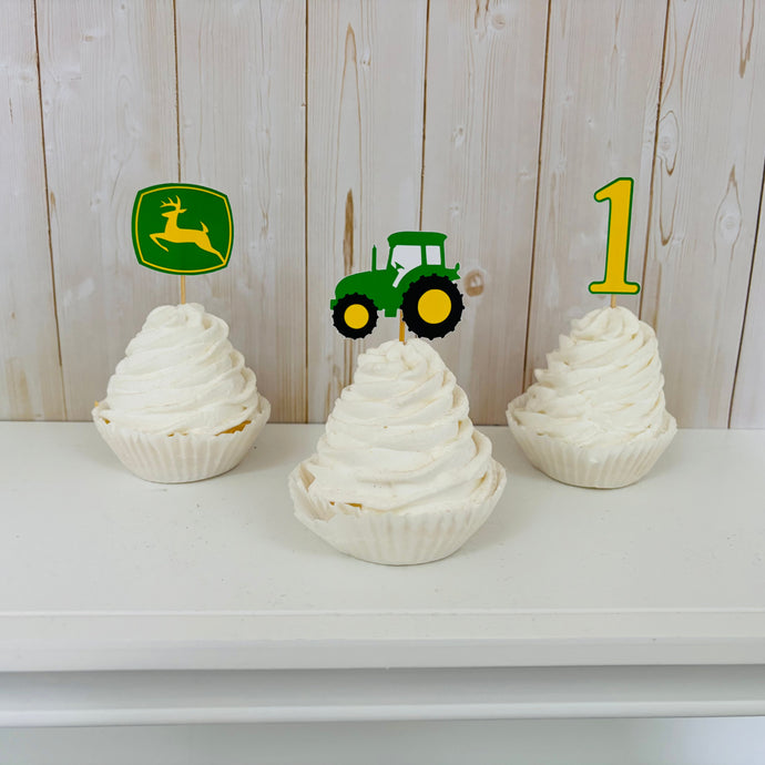 tractor cupcake toppers