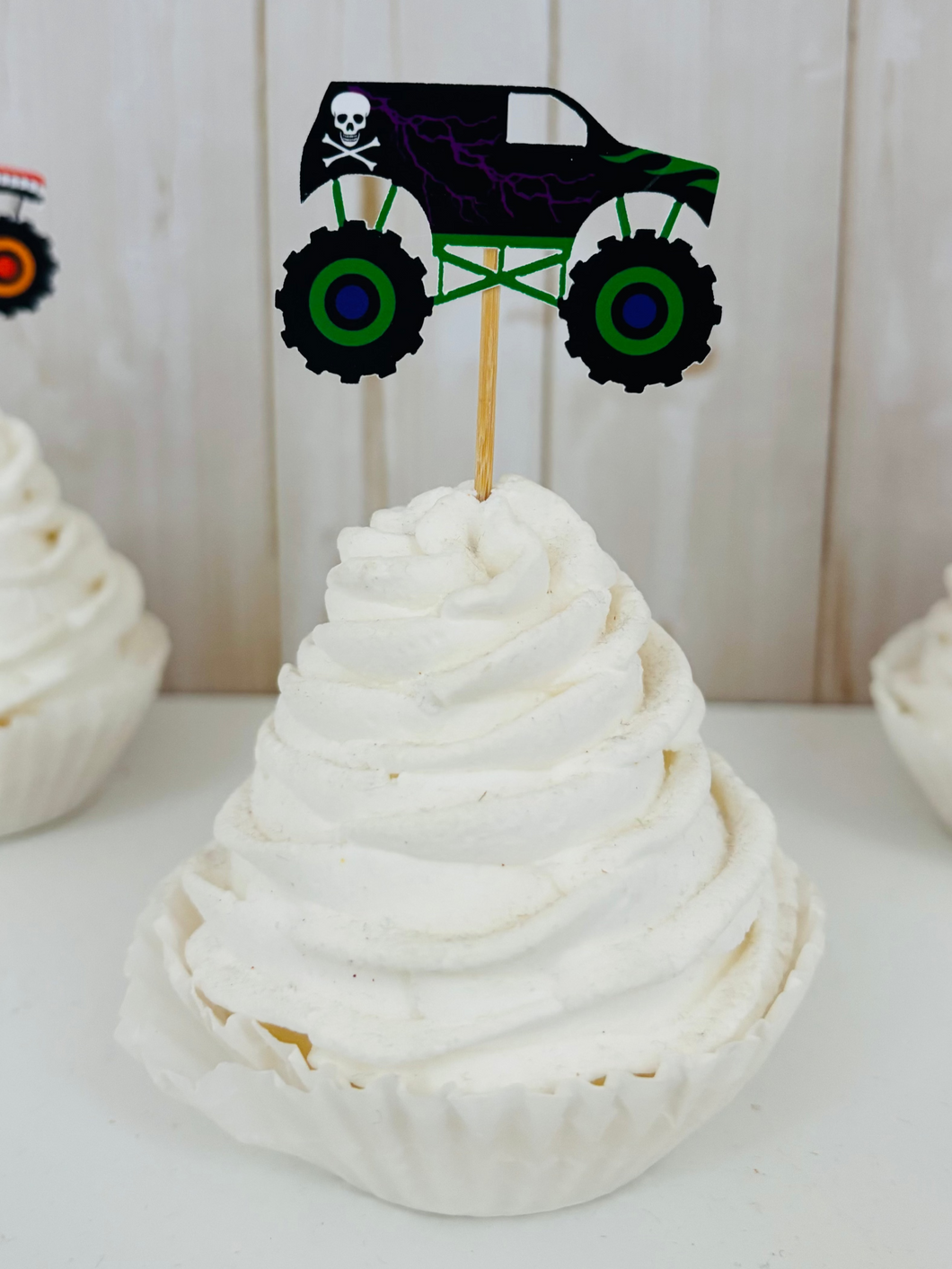 monster truck cupcake toppers