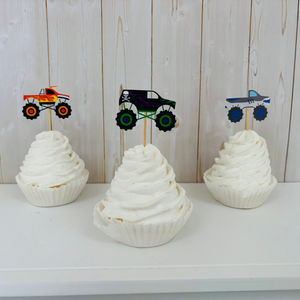 monster truck cupcake toppers