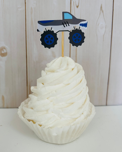 monster truck cupcake toppers
