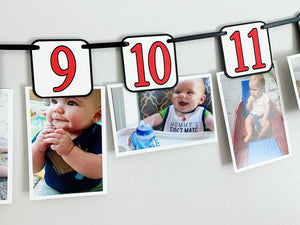 fast one themed first birthday photo banner