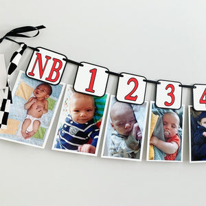 fast one themed first birthday photo banner