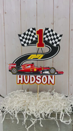 ferrari formula 1 racing cake topper