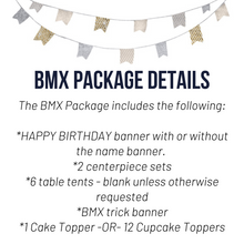 Load image into Gallery viewer, BMX birthday decorations
