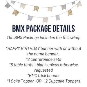 BMX birthday decorations