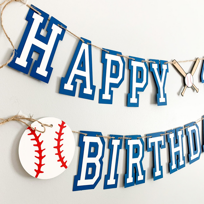 baseball birthday banner