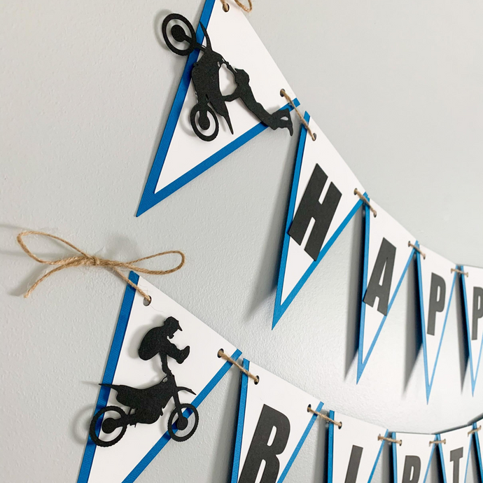 dirtbike birthday banner