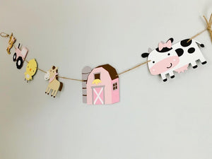 pink barnyard birthday decorations