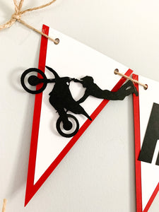 dirt bike birthday banner
