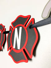 Load image into Gallery viewer, firetruck birthday banner 

