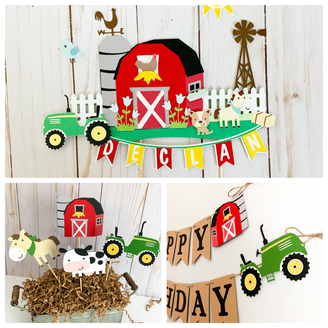 tractor barnyard birthday decorations