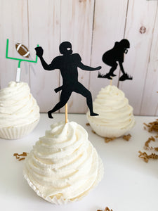 football cupcake toppers