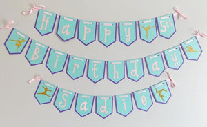 gymnastics birthday banner