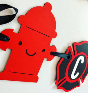 firetruck birthday banner