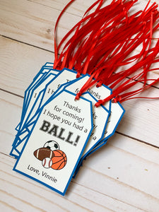 Multi-Sport Favor Tags