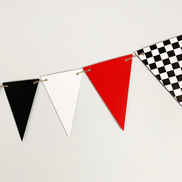 Checkered Flag Pennant Banner