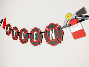 firetruck birthday banner 