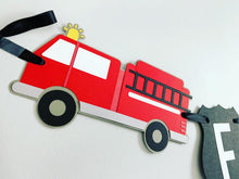 Load image into Gallery viewer, firetruck and police birthday decorations
