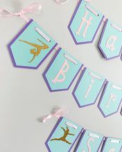Load image into Gallery viewer, gymnastics birthday banner
