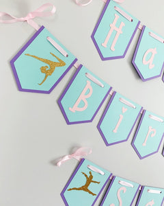gymnastics birthday banner