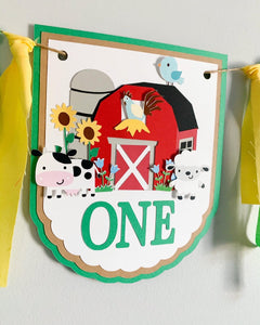 barnyard high chair banner