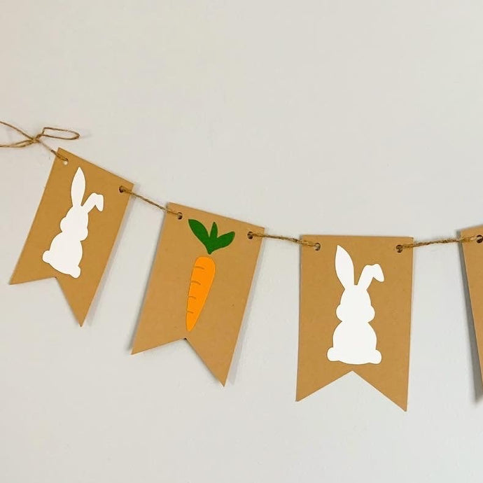 bunny and carrot Easter banner