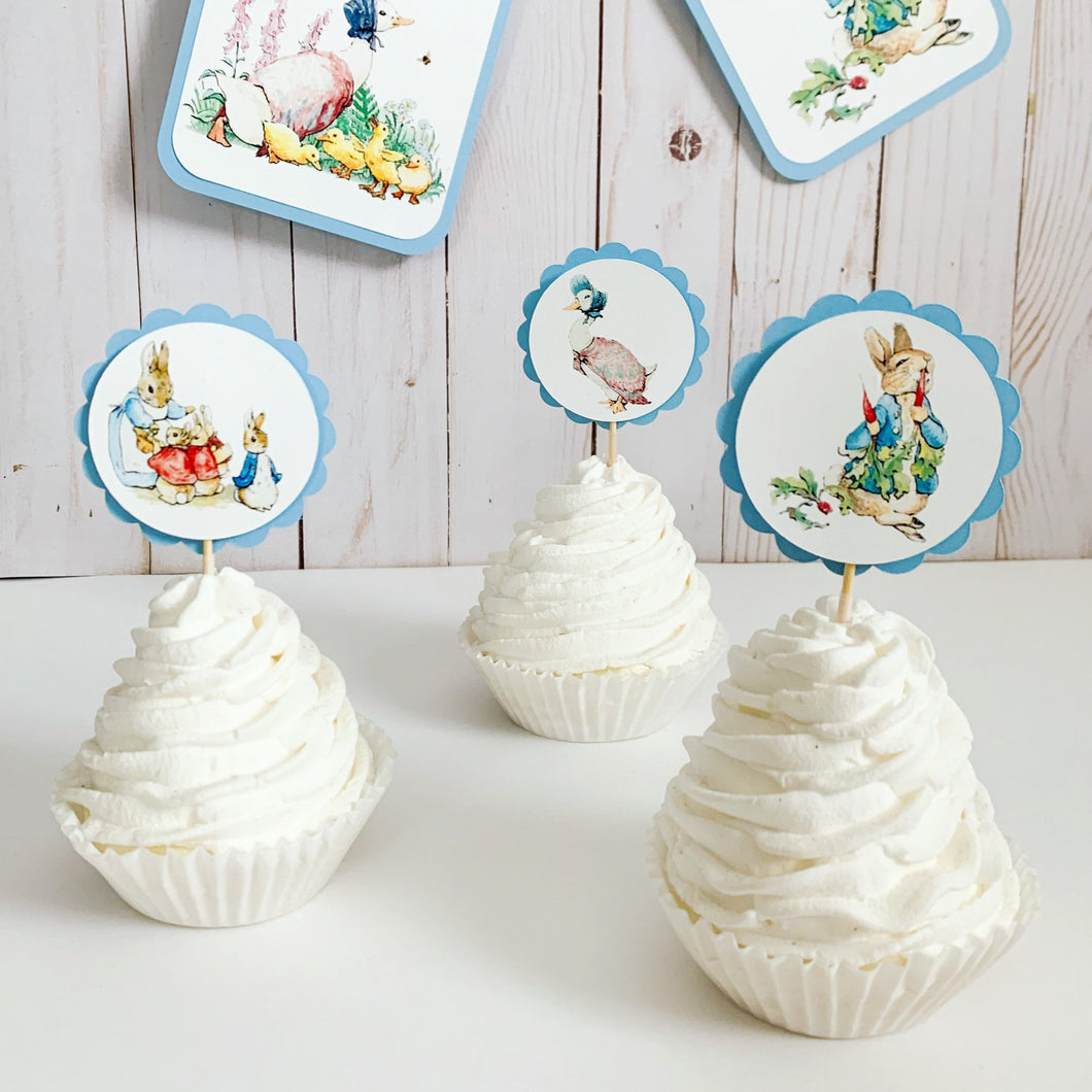 peter rabbit and friends cupcake toppers