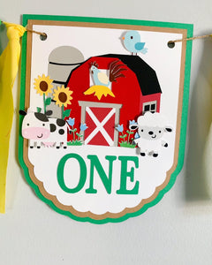 barnyard high chair banner