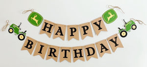 tractor birthday banner