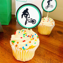 Load image into Gallery viewer, BMX cupcake toppers

