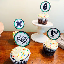 Load image into Gallery viewer, BMX cupcake toppers
