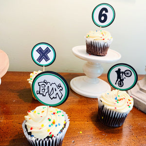 BMX cupcake toppers